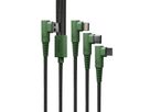 HUNE Ladekabel 90° 3in1 1.2m - Forest green