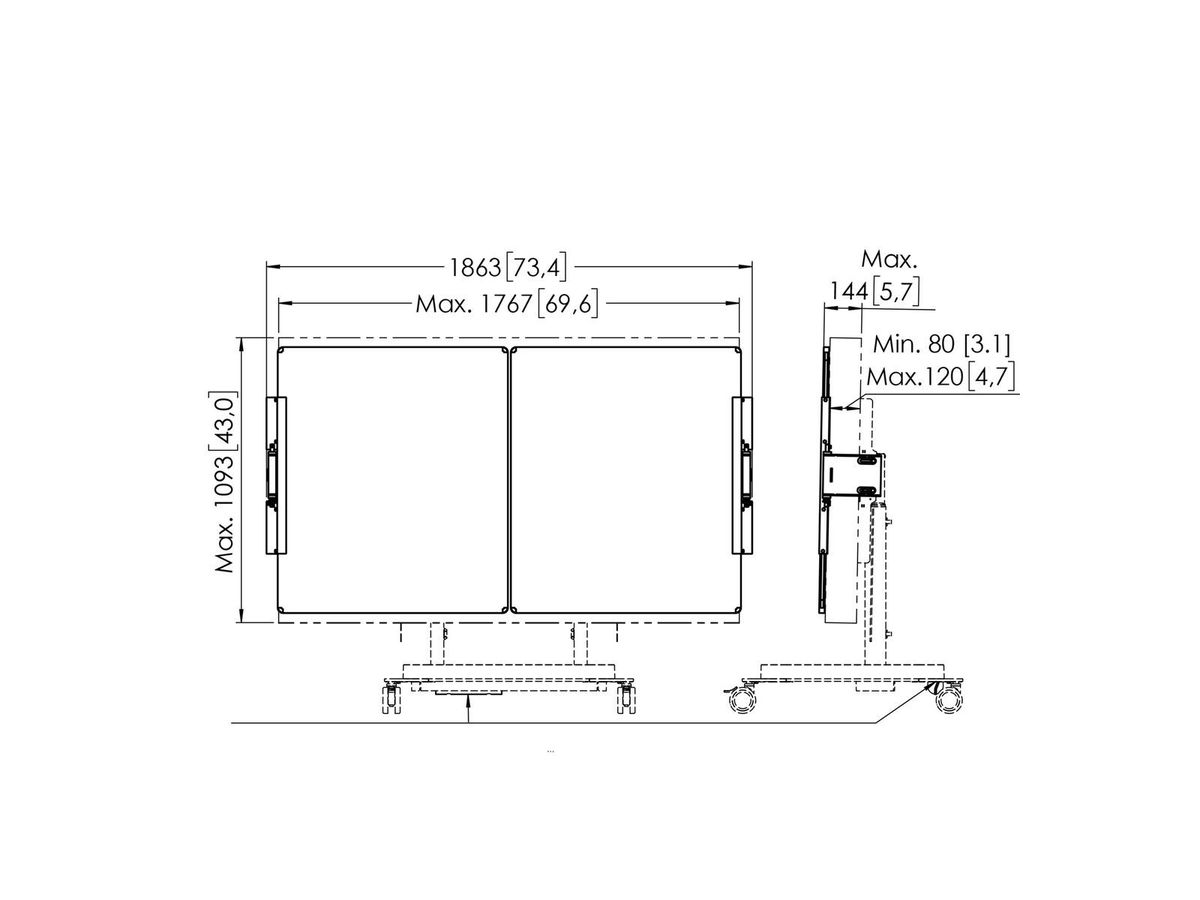 Vogel's Pro Whiteboard Set 75" - RISE accessories, for 52xx, 53xx