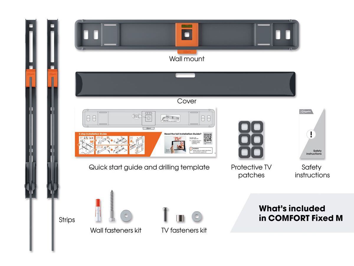 Vogel's TV wall mount - COMFORT, flat, 32-77", 50kg