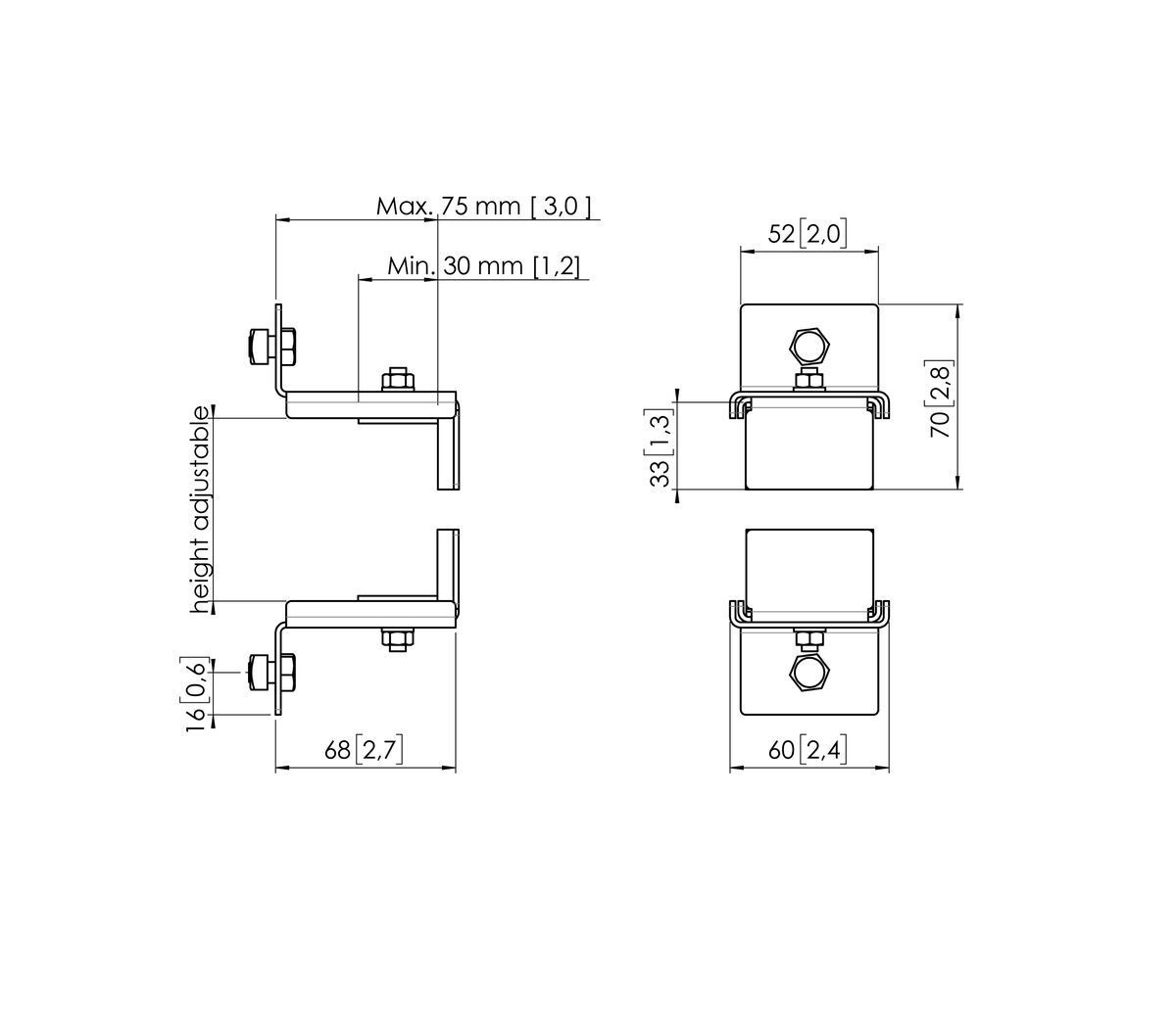 Vogel's Pro Zubehörklammer - Connect-It, modular, für PUC 24/25/27