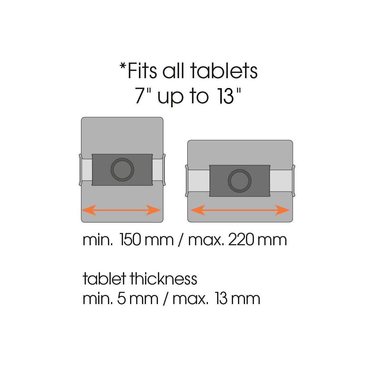 Vogel's Tablet Flex Pack - RINGO, universel, 7-13",bis 0.5-1.3cm
