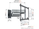 Vogel's TV-Wandhalterung - ELITE, schwenkbar, 55-100", 75kg