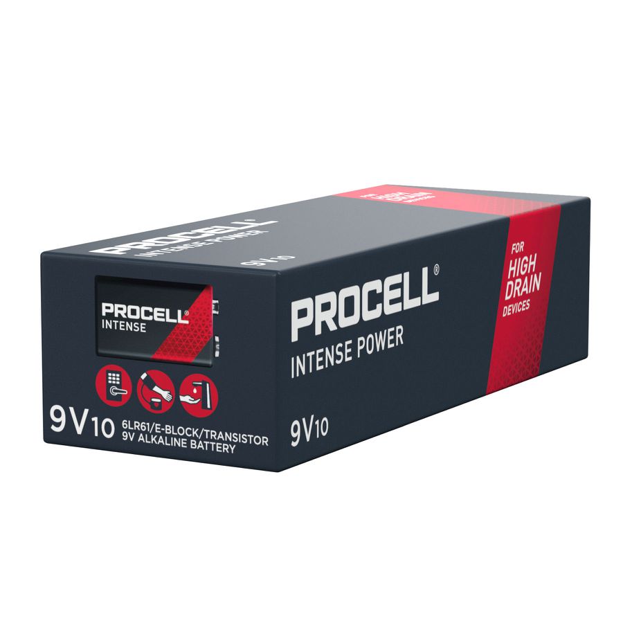 Procell Intense 9V (6LR61) 10er - Zn/MnO2 Alkaline 9V