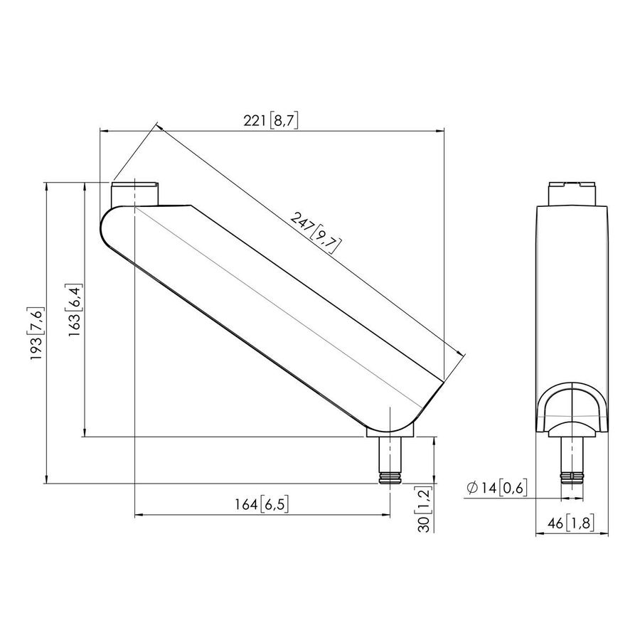 Vogel's Pro Schwenkkomponente ,gewinkelt - MOMO Motion und Motion Plus, weiss