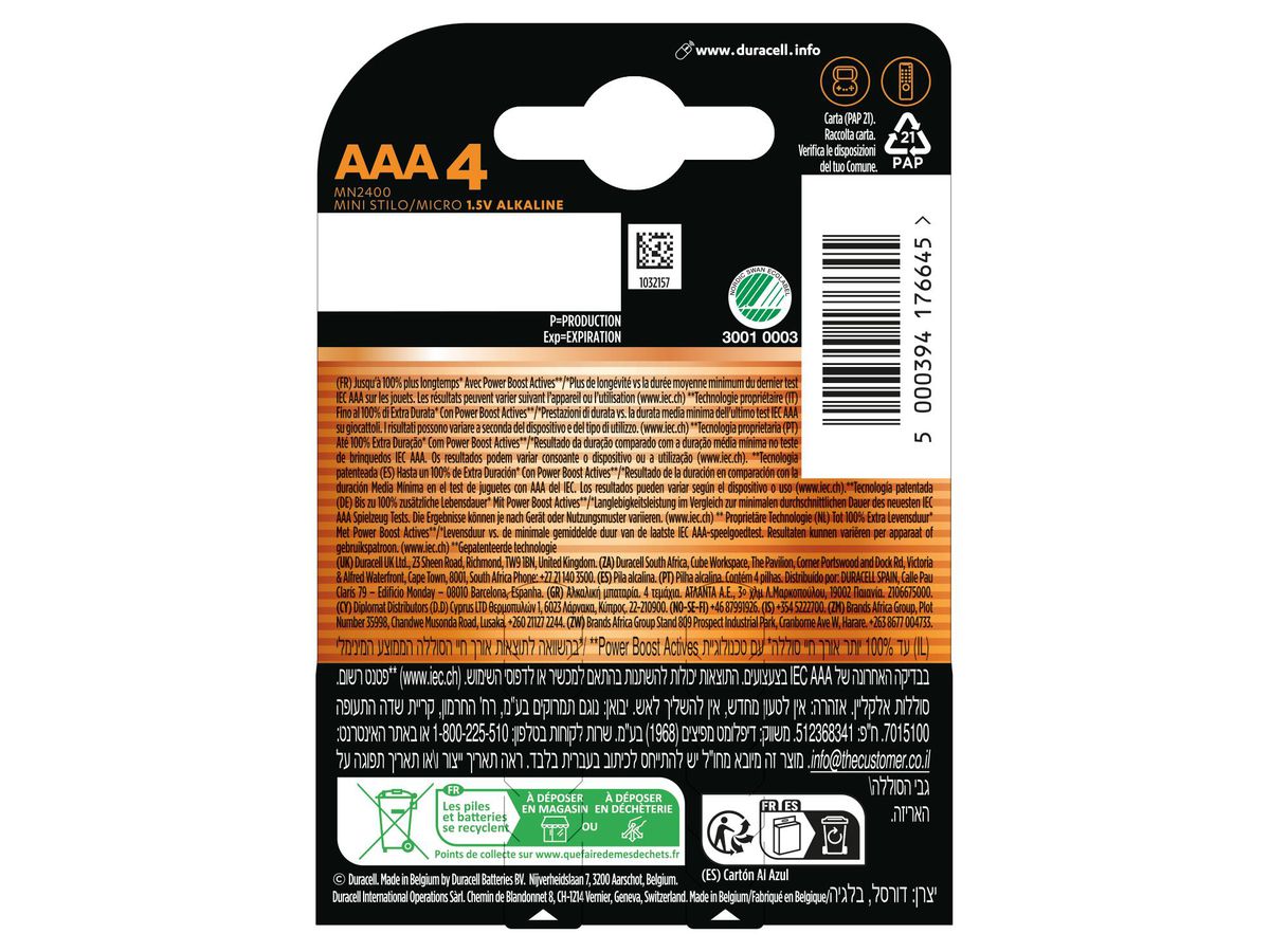Plus MN2400/AAA/LR03 K4 - Power Boost