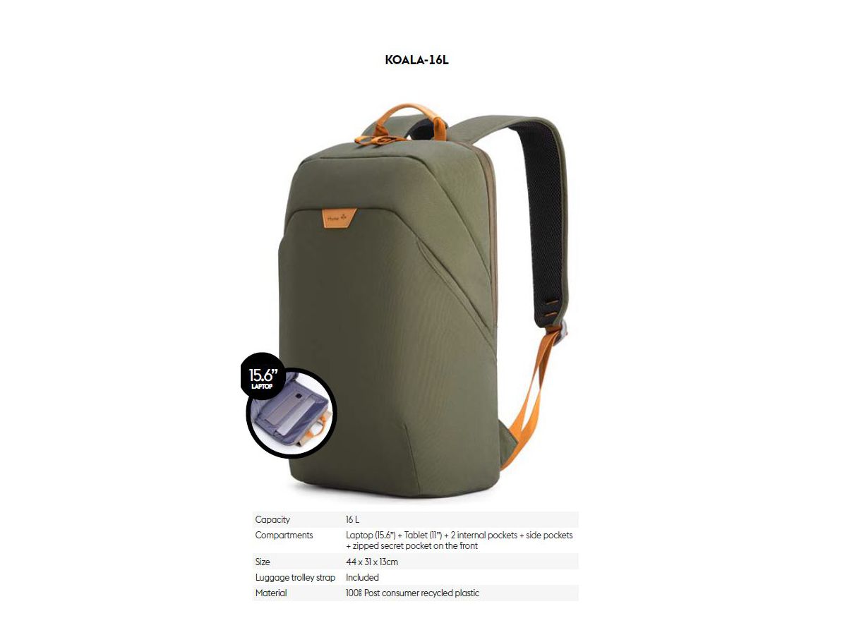 HUNE Business Rucksack 16L - Forest green