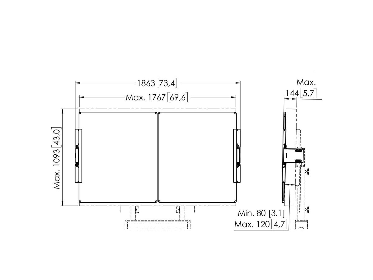 Vogel's Pro Whiteboard-Set 75" - RISE-Zubehör, zu 51xx