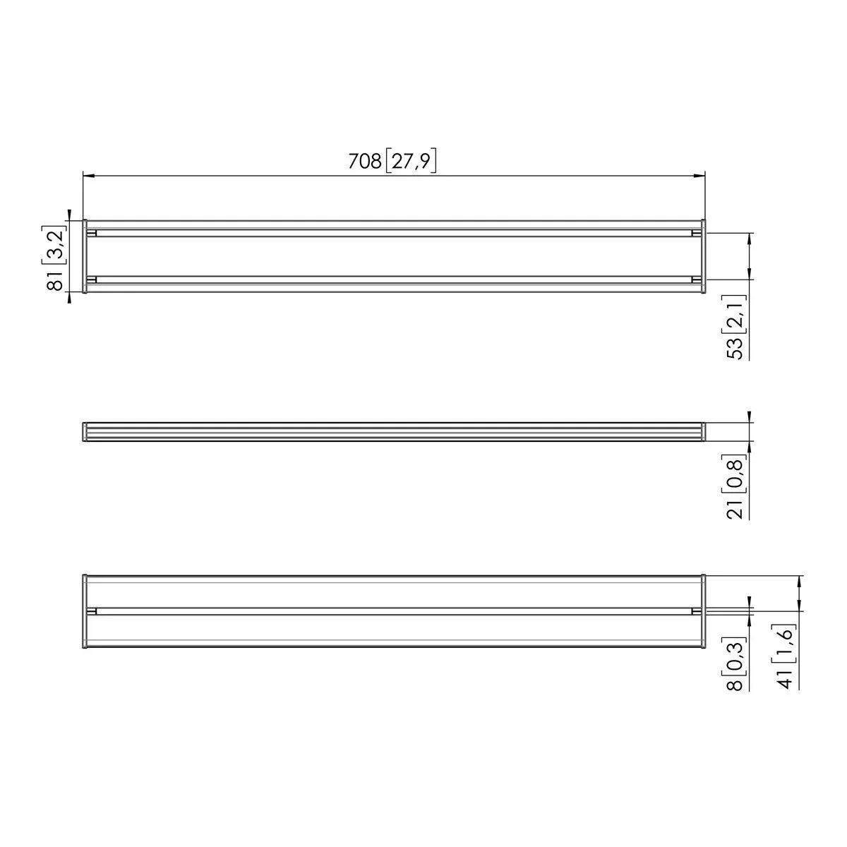 Vogel's Pro Interface-Bar, 70cm - MOMO Motion und Motion Plus, schwarz
