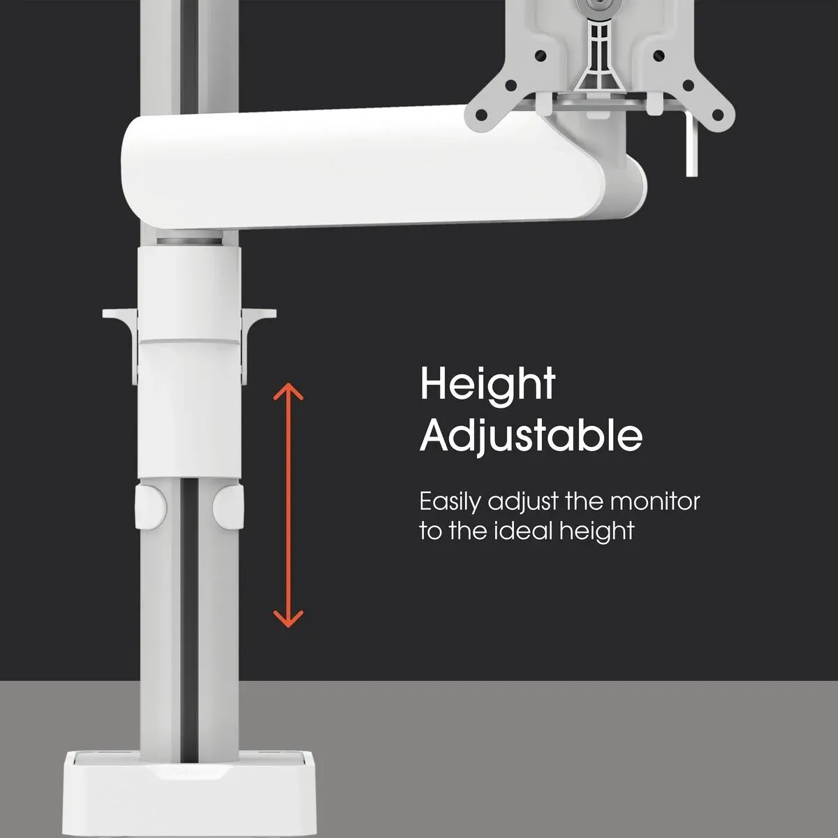 Vogel's Pro Double-Monitor mount Motion, - table, height-adjustable, 2x20kg, white