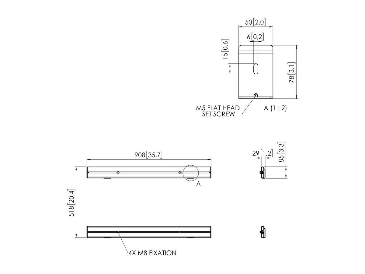 Vogel's Pro Wandadapter, elegante, - RISE-Zubehör, zu RISE 20xx, weiss