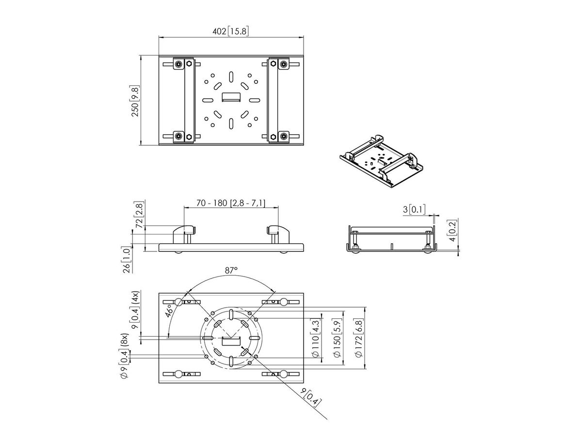 Vogel's Pro H Beam Clamp - 150-300 mm